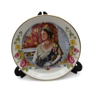 Crown Staffordshire Queen Mother 80th Birthday Vintage Small Plate